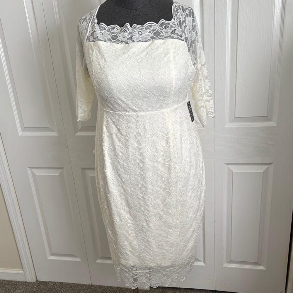 Elegant Lace White Dress